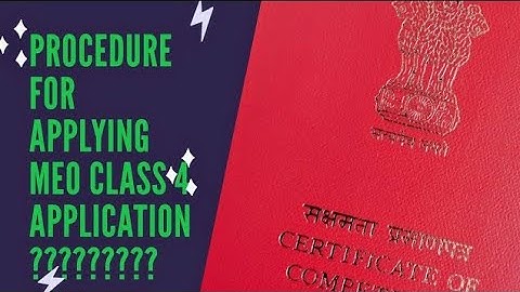 HOW TO APPLY FOR MEO CLASS 4 COC??|Meo class 4