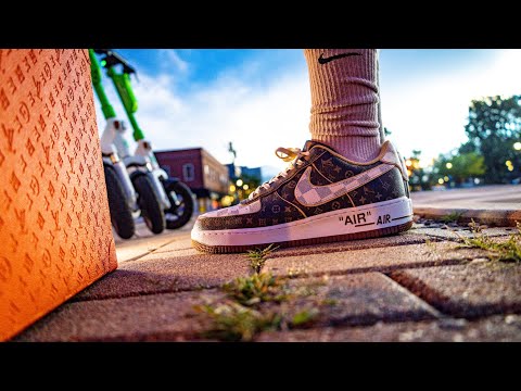 $20,000 Louis Vuitton Nike Air Force 1 Silver Toe By Virgil Abloh FIRST  LOOK 