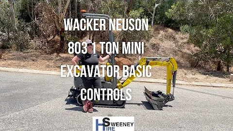 Wacker Neuson 803 1 ton Mini Excavator Basic Controls