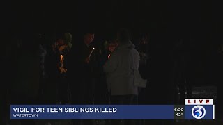 VIDEO: Vigil held for teen siblings killed in Watertown