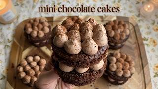 Fluffy Mini Chocolate Cakes ♡ Bake With Me