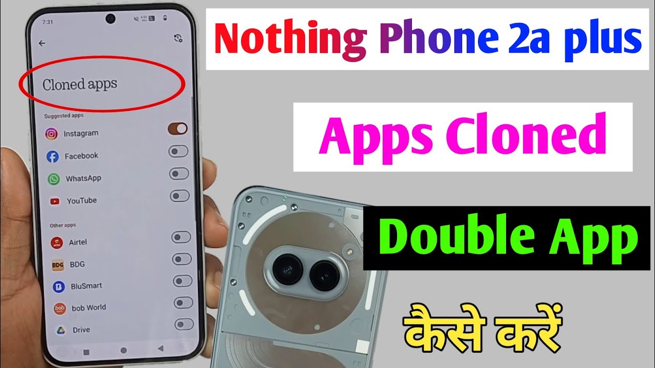 nothing phone 2a plus app clone setting / how to create double app in ...
