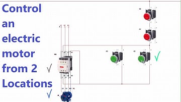 Control of an electric motor from 2 Locations by "CADe-SIMU" software