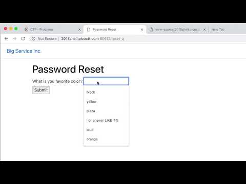 Password Reset CTF