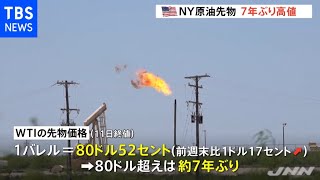 ＮＹ原油市場７年ぶり８０ドル超え ガソリン価格上昇が生活に影響へ