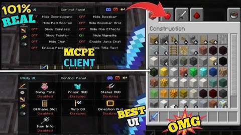 Utility UI Client With Mod Menu For Minecraft PE 🤯| FPS Boost & Optifine | Fully Changed In Java 🤫