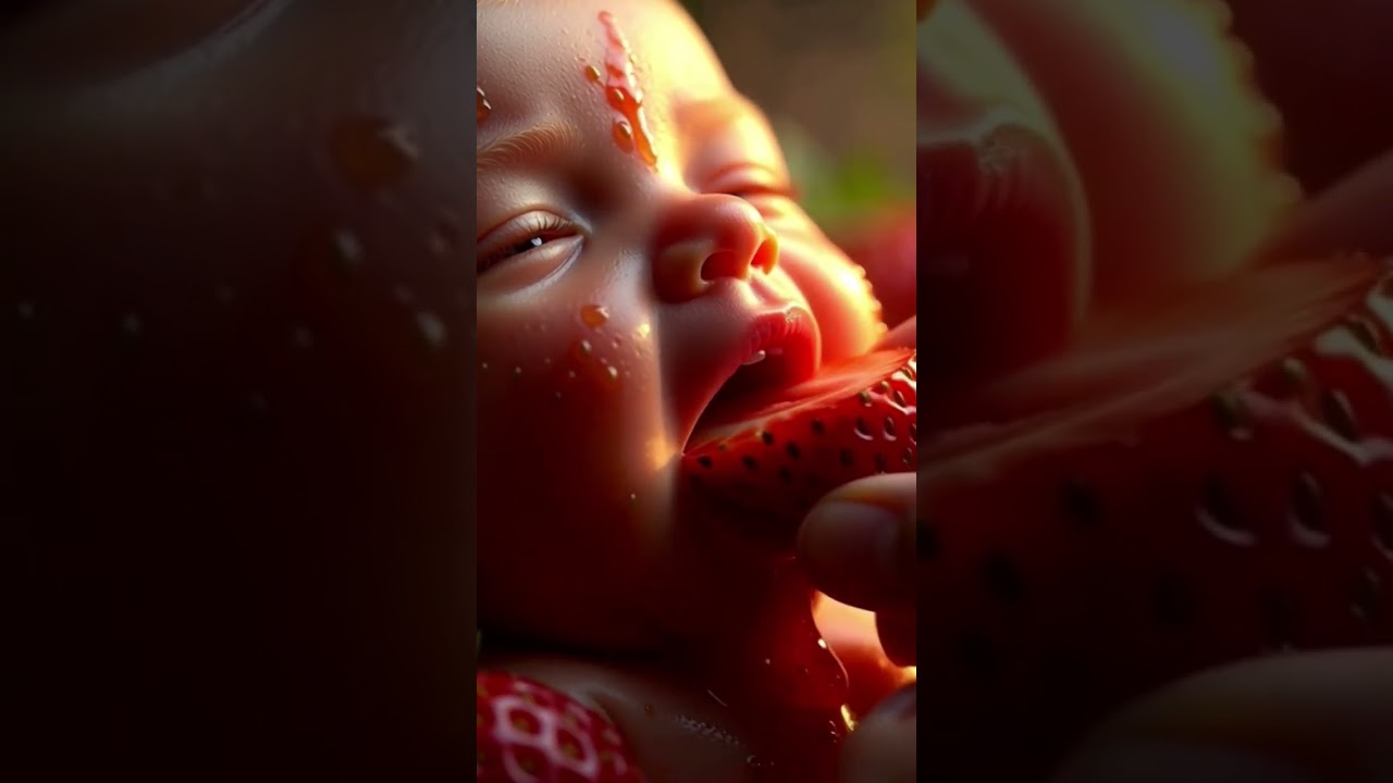 Baby Strawberry ASMR 🍓 | Juicy & Cute Eating Sounds 