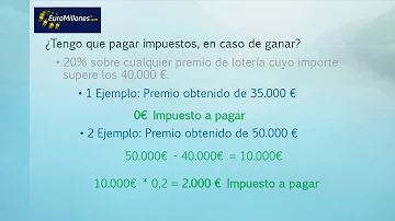 ¿Paga impuestos en Euromillones?