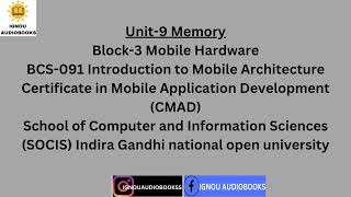 Unit-9 Memory Block-3 Mobile Hardware B3 BCS 091 CMAD SOCIS #ignou #mobilehardware #mobile #256gb