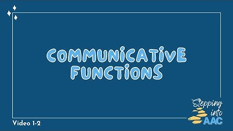 1-2: Communicative Functions