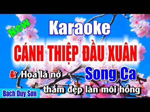 Karaoke Cánh Thiệp Đầu Xuân Song Ca Nhạc Sống | Bạch Duy Sơn