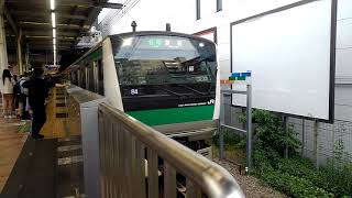 埼京線E233系7000番台ハエ102編成各停新宿行発車&相鉄8000系8709編成各停湘南台行到着　二俣川駅