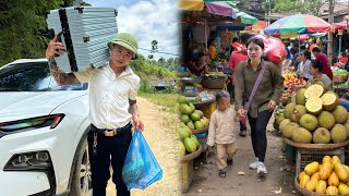 Unexpected Appearance of the CEO - Harvesting Jackfruit and Papaya to Sell at the Market.