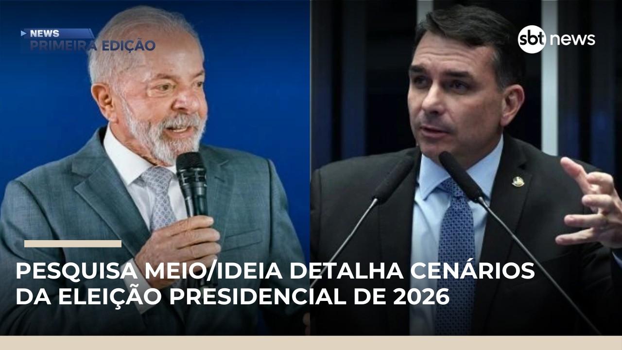 Pesquisa Meio/Ideia mostra empate técnico entre Lula e Flávio Bolsonaro | 