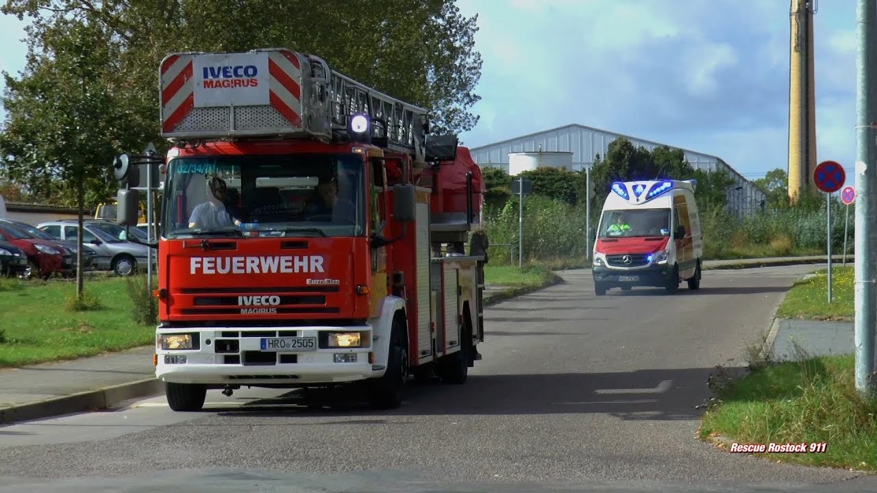 Einsatzfahrten Heimrauchmelder - Feuerwache 2 u. 1 Berufsfeuerwehr Rostock