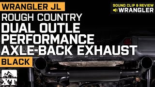 Jeep Wrangler JL Rough Country Dual Outlet AxleBack Exhaust; Black Tips Sound Clip & Review