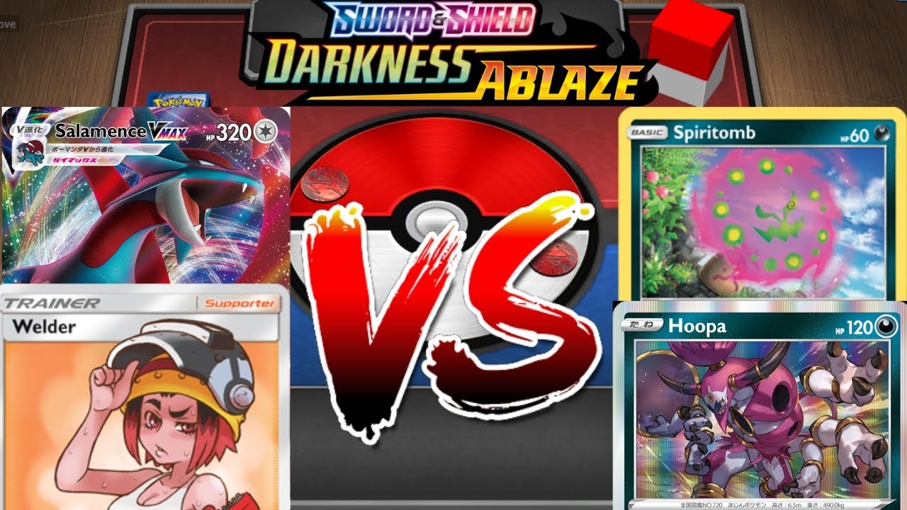Salamence VMAX Welder VS Hoopa Spiritomb! Darkness Ablaze Gameplay!