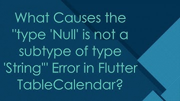 What Causes the "type 