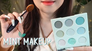 ASMR Doing Your MINT Makeup💚 (Fast & Aggressive Layered Sounds) NO TALKING