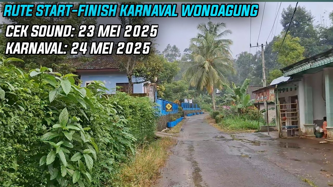 RUTE START-FINISH KARNAVAL WONOAGUNG KASEMBON MALANG 2025