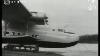 America builds world's largest flying boat for Russia (1937)