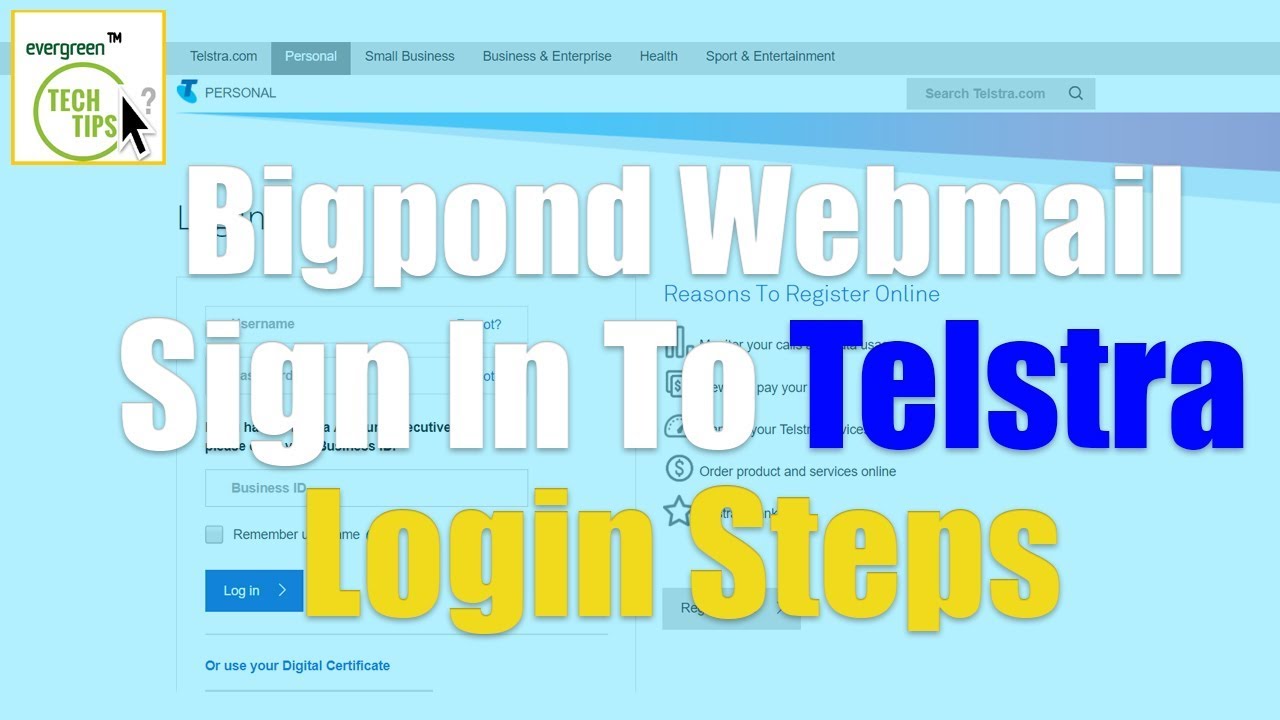 Bigpond Webmail Login 2019 How To Login Sign In To Telstra Youtube