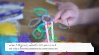 How to DIY Colorful Rubber Band Bracelet, www.FabArtDIY.com