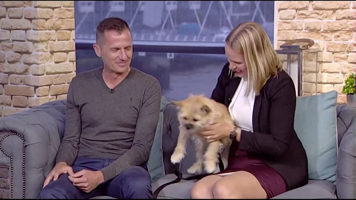 Dion and Lucja Leonard with Gobi the Dog on STV 'L...