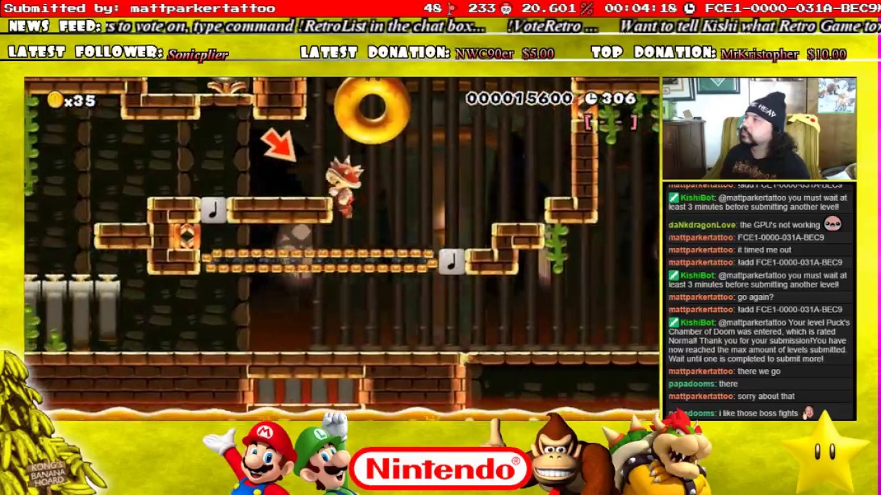 Super Mario Maker - mattparkertatoo - Puck's Chamber of Doom - Completion (Viewer Level)
