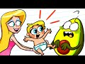 Barbara Needs a Babysitter | Funny Cartoon | Avocado Couple