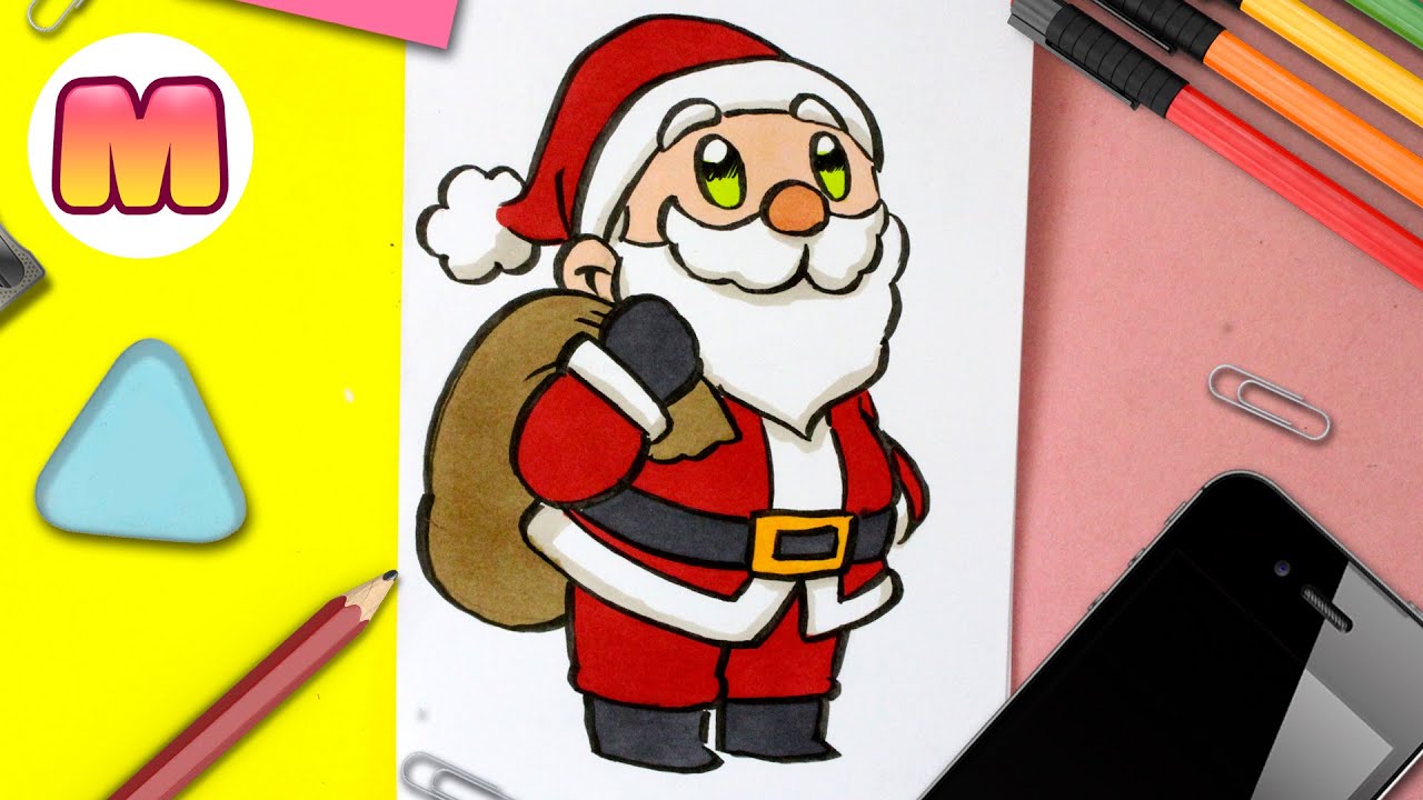 CÓMO DIBUJAR A PAPÁ NOEL KAWAII FÁCIL ❤️ dibujos de navidad faciles ❤️ How  to draw Santa Claus - thptnganamst.edu.vn