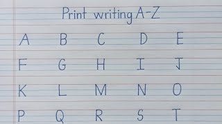 How to write print handwriting capital letters | Uppercase letters | Print handwriting practice