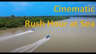 Mavic Air 2 - Speeding Boats Rush Hour Traffic at Sea -  Malaysia Cinematic Drone HDR 4K