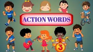 Action Words || Walk 🚶|| Run 🏃|| Swim 🏊|| Play ⛹️|| Eat || Drink || Easy and 🤓😎