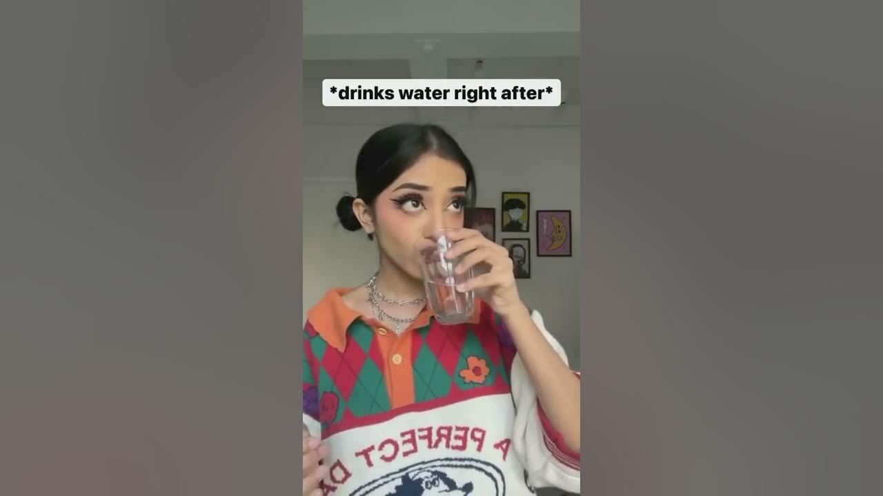When you drink cold water after eating mint