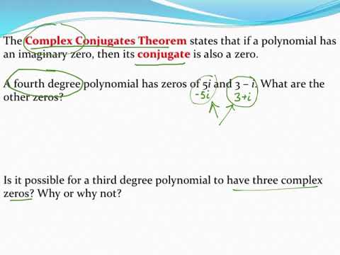 Using the Complex Conjugates Theorem - YouTube