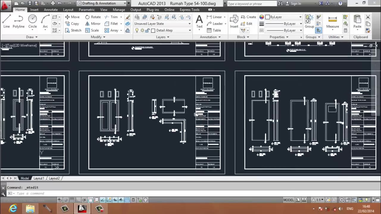 Tutorial AutoCAD Gambar Kerja Arsitektur YouTube