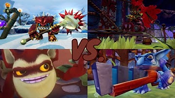 Trigger Happy and Whem Shell VS. Shrednaught and Chill Bill | Skylanders Trap Team (request)