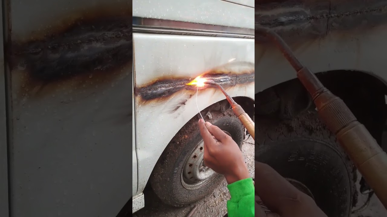 Fullweld using oxygen acetylene torch 💥#weldingjobs #satisfying #viralvideo 