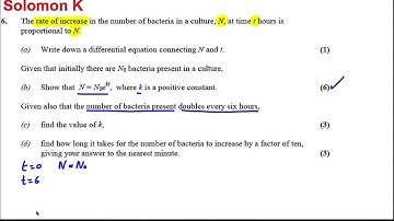 Differential Equations & Separating Variables Exam Style Question 4
