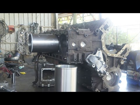 How to install CYLINDER LINER into the BIG CYLINDER BLOCK with simple technique