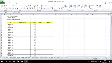 Jurnal umum menggunakan rumus VLOOKUP