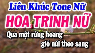 Karaoke Liên Khúc Tone Nữ | HOA TRINH NỮ | Trữ Tình Hay Nhất 2024 - Beat Tuyết Nhi