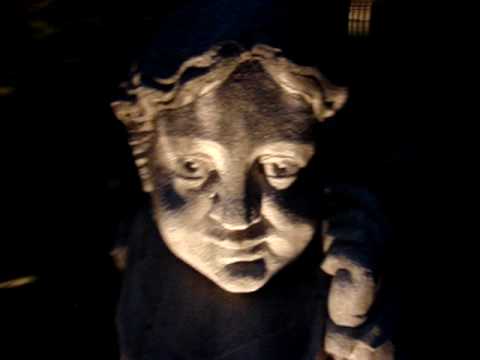 Haunted statues at Ringling Museum move eyes. Hear real ghost laughter EVP caught.