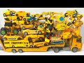 BÃI ĐỖ XE ÔTÔ ROBOT MÀU VÀNG: BUMBLEBEE BIẾN HÌNH ĐẠI CHIẾN Tobot, Carbot, Lego, Khủng Long