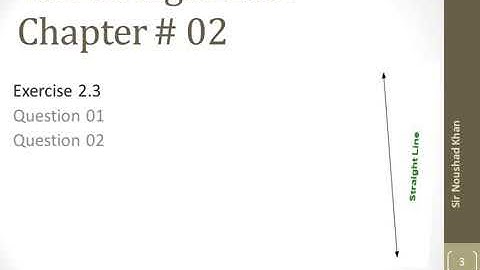 Lecture 10| Chapter 2| Exercise 2.3| XII Mathematics| The Straight Line| Math With Sir Noushad
