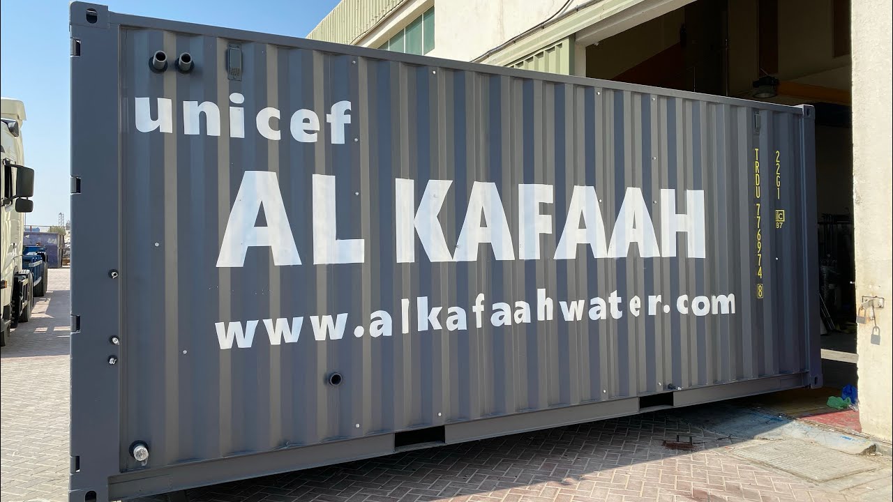 Mobile Water Desalination Unit for UNICEF | Reverse Osmosis RO | Dubai | Al Kafaah Group UAE