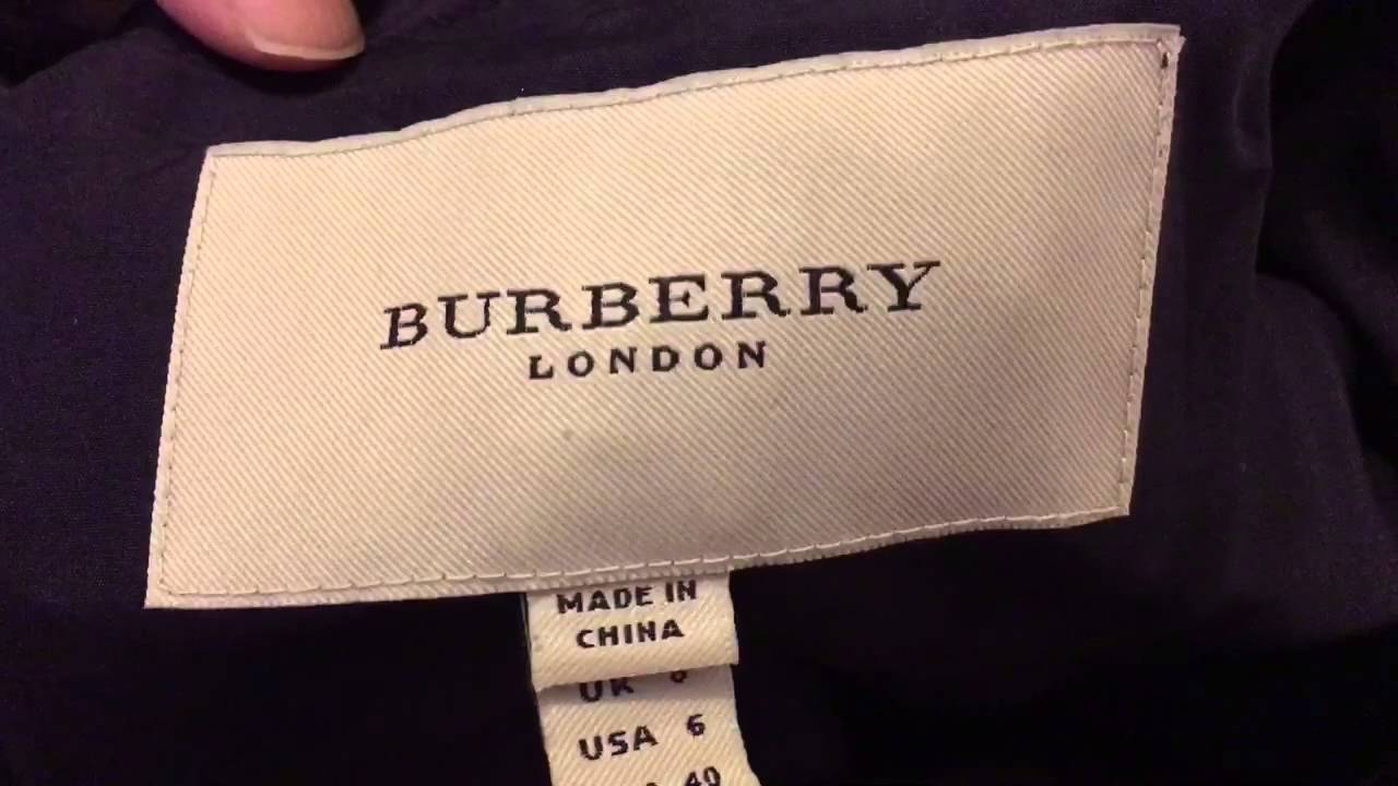 burberry authentic tag