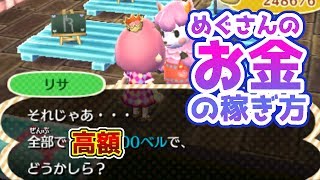 【どう森実況】めぐさんのお金の稼ぎ方【とびだせどうぶつの森amiibo+】