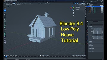 Blender Low Poly House Animation Tutorial | Blender 3.4 Speed Modelling #blender #3danimation